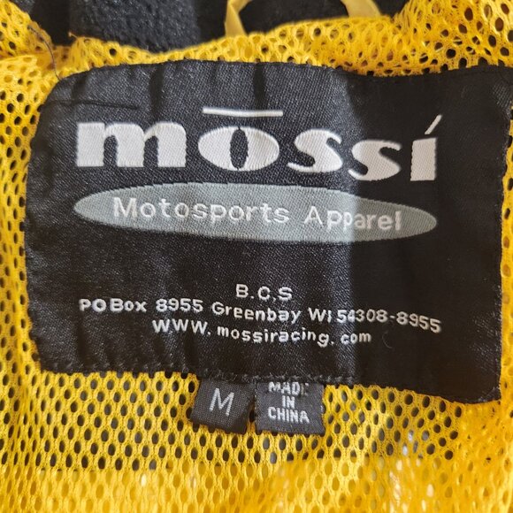 Mossi Men's SZ Medium Yellow Black Multi-Pocket Moto Sports Snow Hiking Jacket - Picture 15 of 16